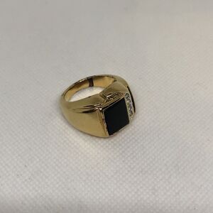 Vintage Jewelry Costume Jewelry Ring Black Stone